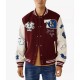 True Religion Spliced Maroon Varsity Jacket True Religion Spliced Maroon Varsity Jacket