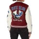 True Religion Spliced Maroon Varsity Jacket True Religion Spliced Maroon Varsity Jacket