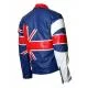 UK Union England Flag Biker Leather Jacket