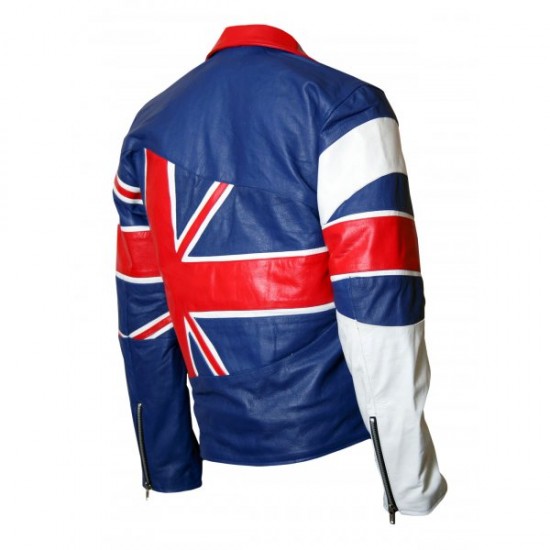 Union Jack Flag Leather Jacket For Men Union Jack Flag Leather Jacket For Men