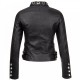 Unique Design Womens Real Black Leather Eyelet Moto Biker Jacket Unique Design Womens Real Black Leather Eyelet Moto Biker Jacket