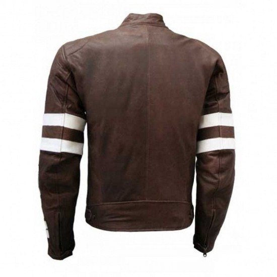 Unique Vintage Look Distressed Men Brown Leather Jacket Unique Vintage Look Distressed Men Brown Leather Jacket