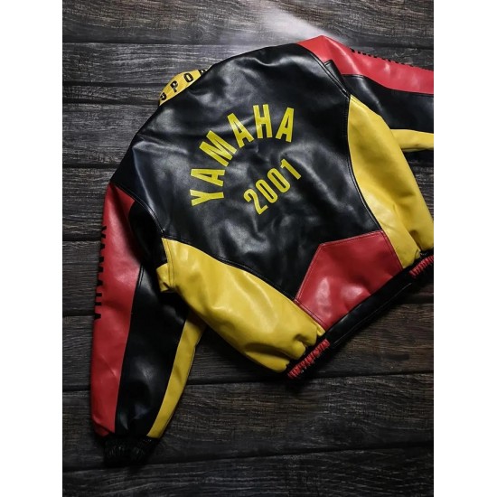 Unisex Motorcycle Yamaha Racing Cowhide Leather Jacket Unisex Motorcycle Yamaha Racing Cowhide Leather Jacket