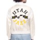 Utah Jazz Printed Logo Varsity Satin Jacket Utah Jazz Printed Logo Varsity Satin Jacket
