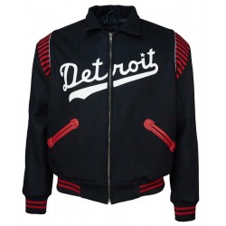 Varsity 1950 Detroit Stars Black Wool Jacket