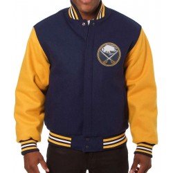 Varsity Buffalo Sabres Yellow and Navy Jacket