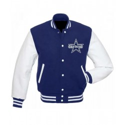 Varsity Dallas Cowboys White/Royal Blue Jacket