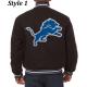 Varsity Detroit Lions Black Wool Jacket