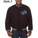 Varsity Detroit Lions Black Wool Jacket