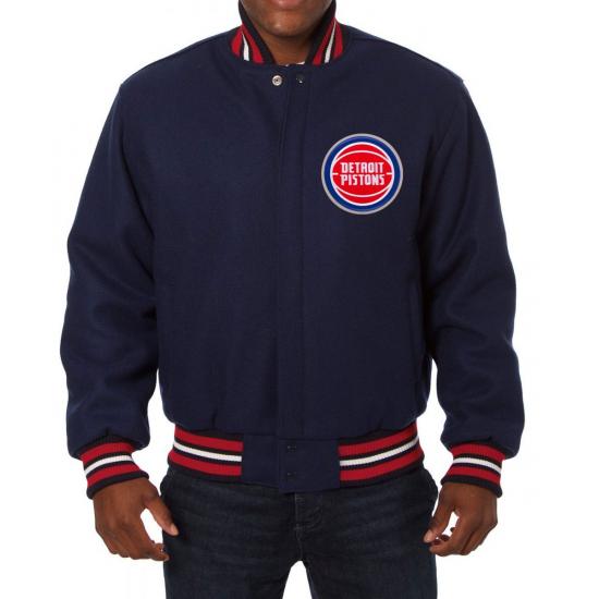 Varsity Detroit Pistons Navy Blue Wool Jacket Varsity Detroit Pistons Navy Blue Wool Jacket