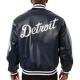 Varsity Detroit Tigers Navy Blue Leather Jacket Varsity Detroit Tigers Navy Blue Leather Jacket