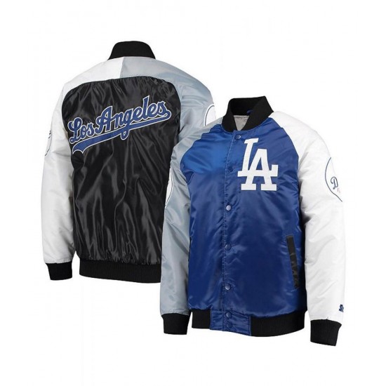 Varsity Los Angeles Dodgers Satin Tri-Color Jacket Varsity Los Angeles Dodgers Satin Tri-Color Jacket