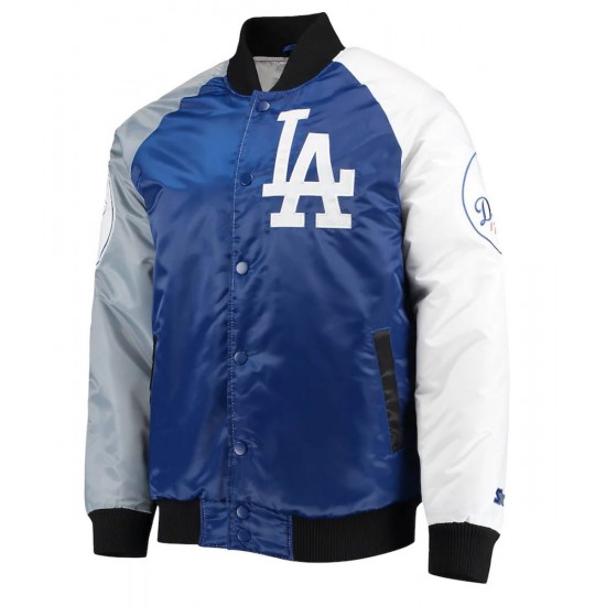 Varsity Los Angeles Dodgers Satin Tri-Color Jacket Varsity Los Angeles Dodgers Satin Tri-Color Jacket