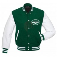 Varsity NY Jets White and Green Jacket