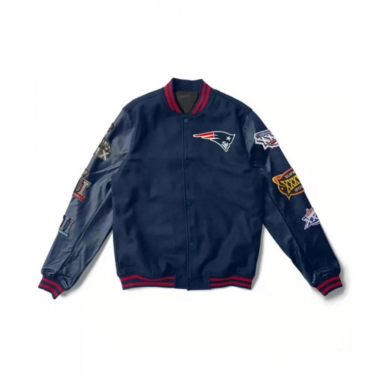 Varsity New England Patriots 6X Super Bowl Champions Navy Jacket