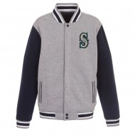 Varsity Seattle Mariners Navy and Gray Wool Jacket