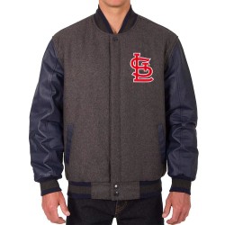 Varsity St. Louis Cardinals Navy and Charcoal Jacket