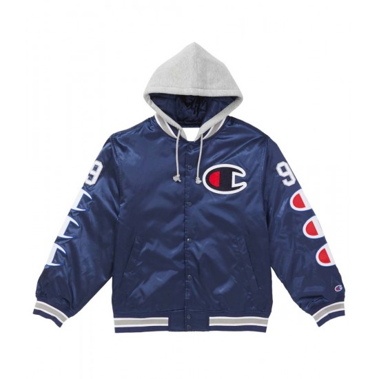 Varsity Supreme Champion Satin Jacket with Hood Varsity Supreme Champion Satin Jacket with Hood