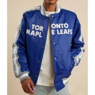 Varsity Toronto Maple Leafs Royal Blue Satin Jacket