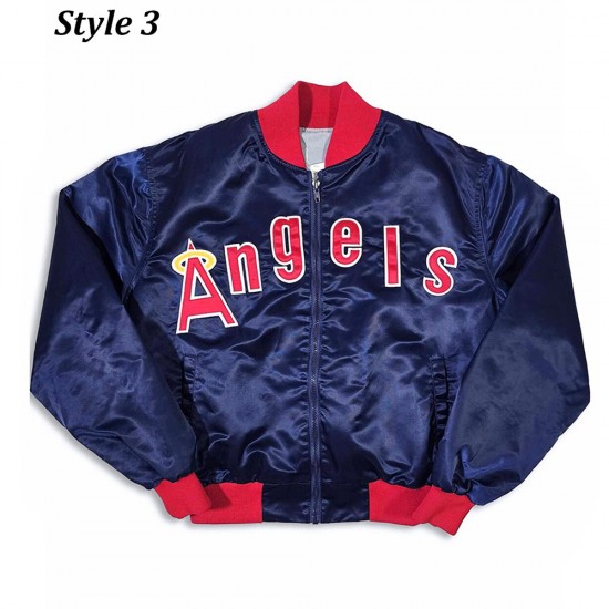 Vintage 80s California Anaheim Angels Bomber Blue Jacket