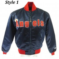 Vintage 80s California Anaheim Angels Bomber Blue Jacket