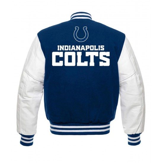 Vintage Blue & White Indianapolis Colts Letterman Jacket Vintage Blue & White Indianapolis Colts Letterman Jacket