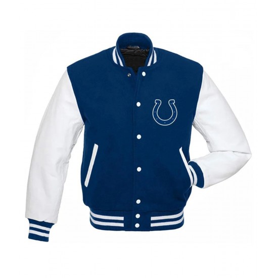Vintage Blue & White Indianapolis Colts Letterman Jacket Vintage Blue & White Indianapolis Colts Letterman Jacket