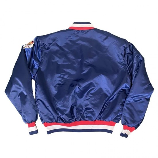 Vintage Buffalo Bisons Baseball Blue Satin Jacket