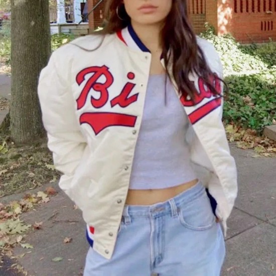 Vintage Buffalo Bisons Baseball White Satin Jacket