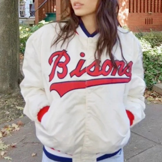 Vintage Buffalo Bisons Baseball White Satin Jacket