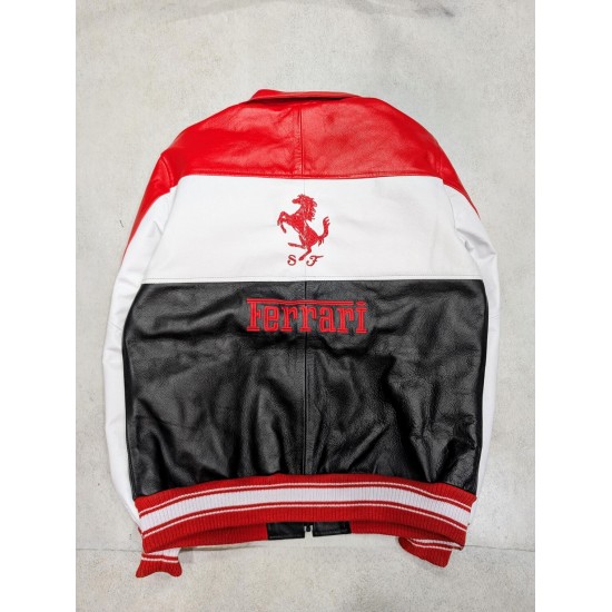 Vintage Ferrari F1 Leather Bomber Jacket Vintage Ferrari F1 Leather Bomber Jacket