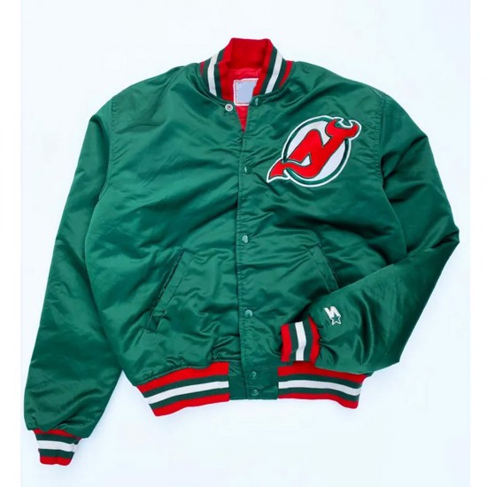 Vintage New Jersey Devils 90’s Green Jacket
