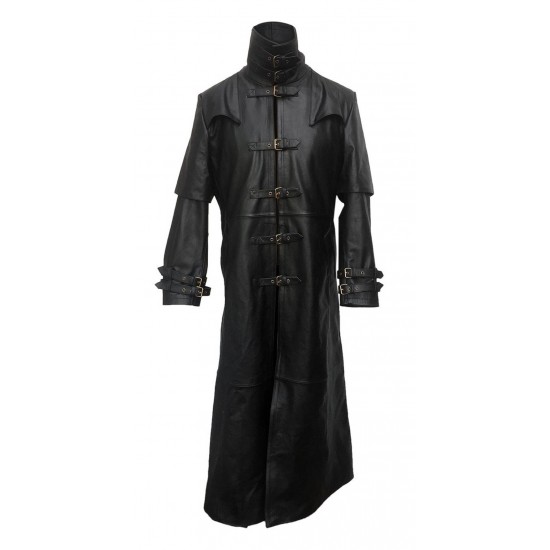 Vintage Steampunk Gothic Leather Trench Coat Vintage Steampunk Gothic Leather Trench Coat