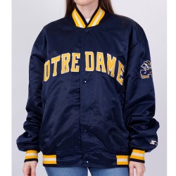 Vintage University of Notre Dame 90’s Blue Bomber Satin Jacket