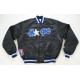 Vtg Very Rare Orlando Magic Black Satin Bomber Jacket