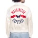 Washington Capitals Printed Logo Varsity Satin Jacket