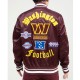 Washington Commanders Old English Maroon Satin Jacket