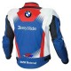White Blue BMW Motorcycle Racing Leather Jacket White Blue BMW Motorcycle Racing Leather Jacket