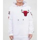 White Chicago Bulls Fleece Hoodie