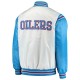 White Light Blue Houston Oilers Historic Logo Renegade Jacket