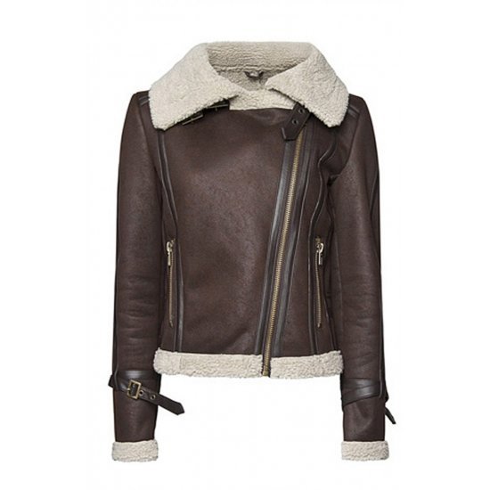 Women Squirrel Shearling Brown Leather Jacket Women Squirrel Shearling Brown Leather Jacket