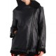 Women's Black Leather Aviator Jacket Women's Black Leather Aviator Jacket