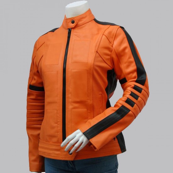 Women's Orange Leather Jacket Women's Orange Leather Jacket