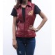 Women's Resident Evil 2 Claire Redfield Red Leather Vest Women's Resident Evil 2 Claire Redfield Red Leather Vest