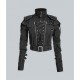 Womens Studded Military Cropped Jacket Womens Studded Military Cropped Jacket
