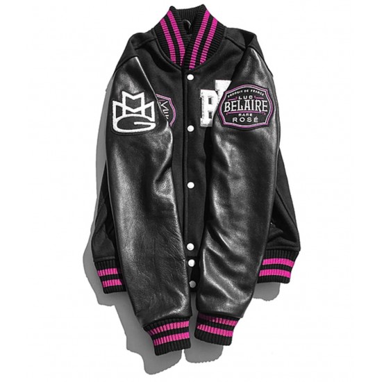 Women’s Black Bottle Girls Varsity Jacket Women’s Black Bottle Girls Varsity Jacket