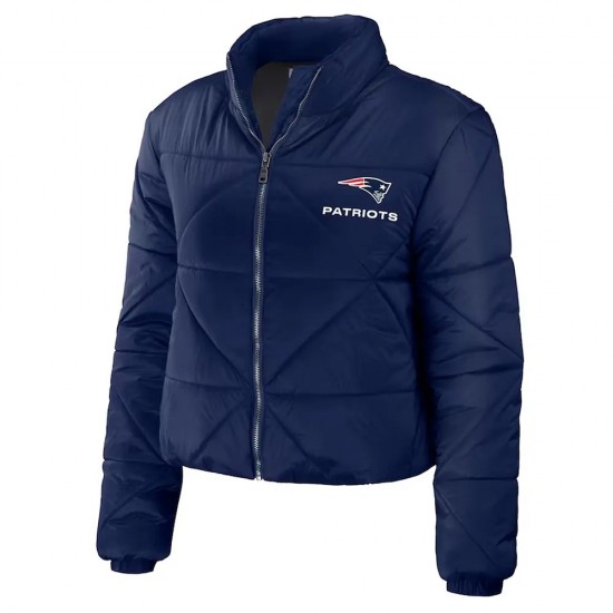 Women’s New England Patriots Cropped Puffer Jacket