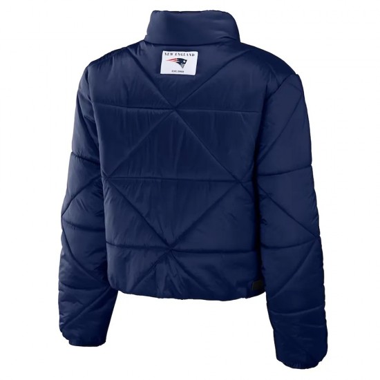Women’s New England Patriots Cropped Puffer Jacket
