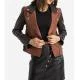 Women’s Two-Tone Faux Leather Biker Jacket