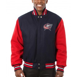 Wool Columbus Blue Jackets Varsity Jacket